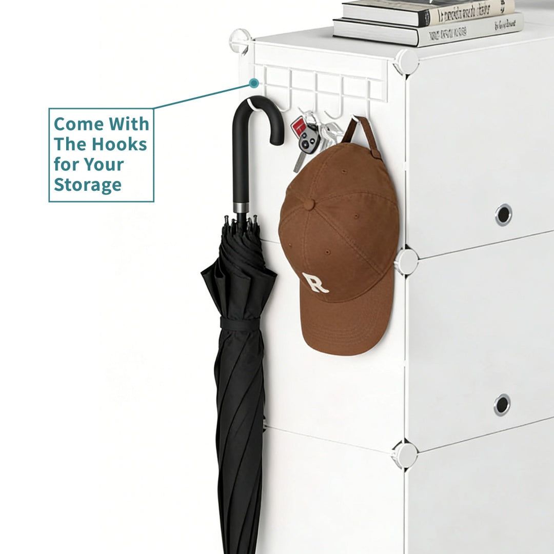 6 Tier Modular Shoe Rack Cabinet for 32 Pairs Storage