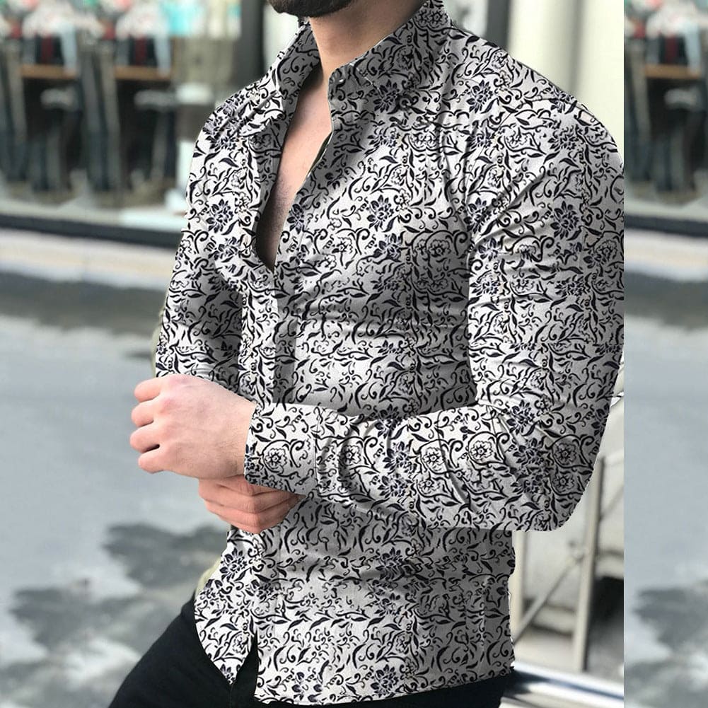 Men's Long Sleeve Dress Shirt - PMMNAPOLES