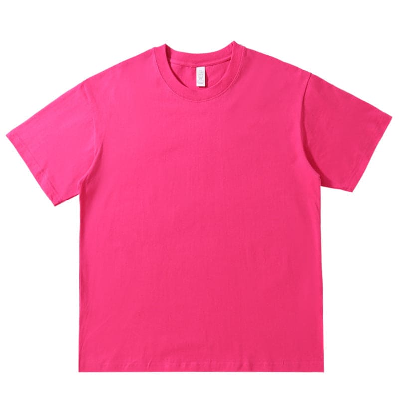 Round Neck Solid Color T-shirt Cotton Half Sleeve Man - PMMNAPOLES