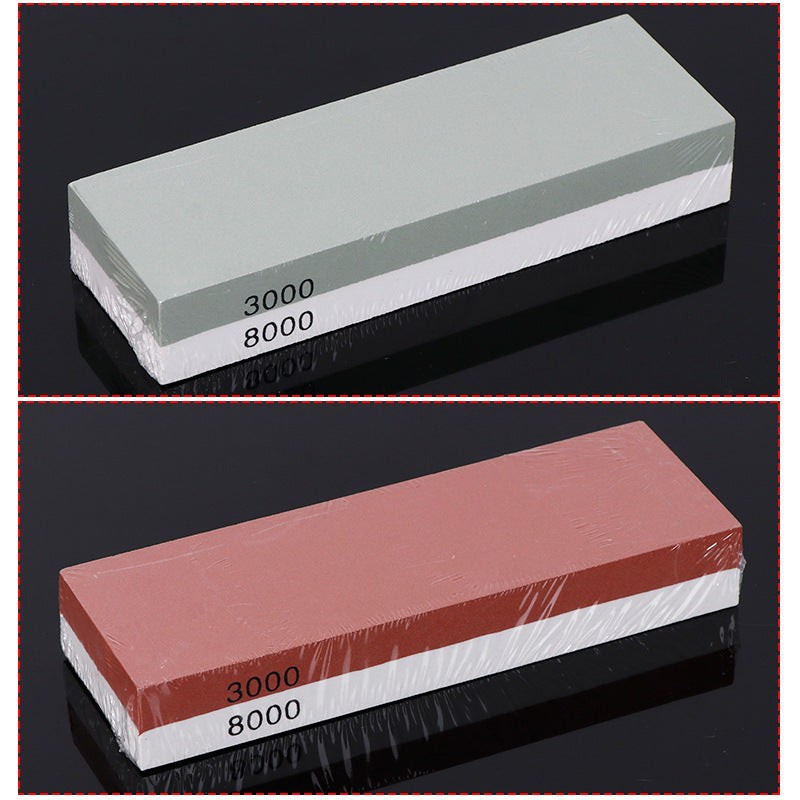 Kitchen Whetstone Set 3000/8000 Grit White Corundum Sharpening Stone with Bamboo Base and Accessories