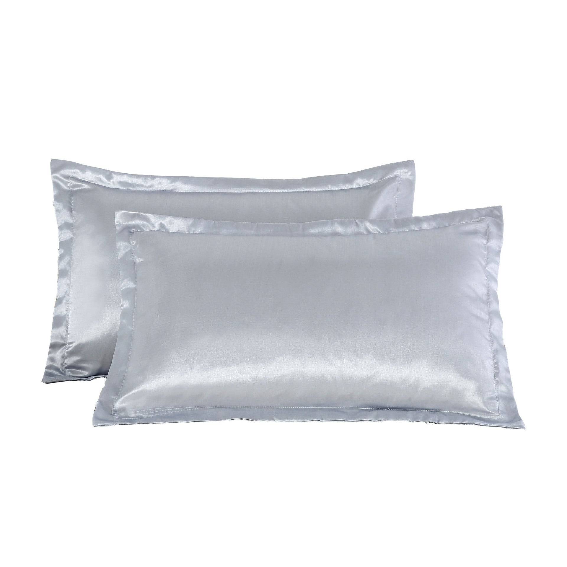 Pure Color Silk Pillowcase Soft Smooth Single Cover