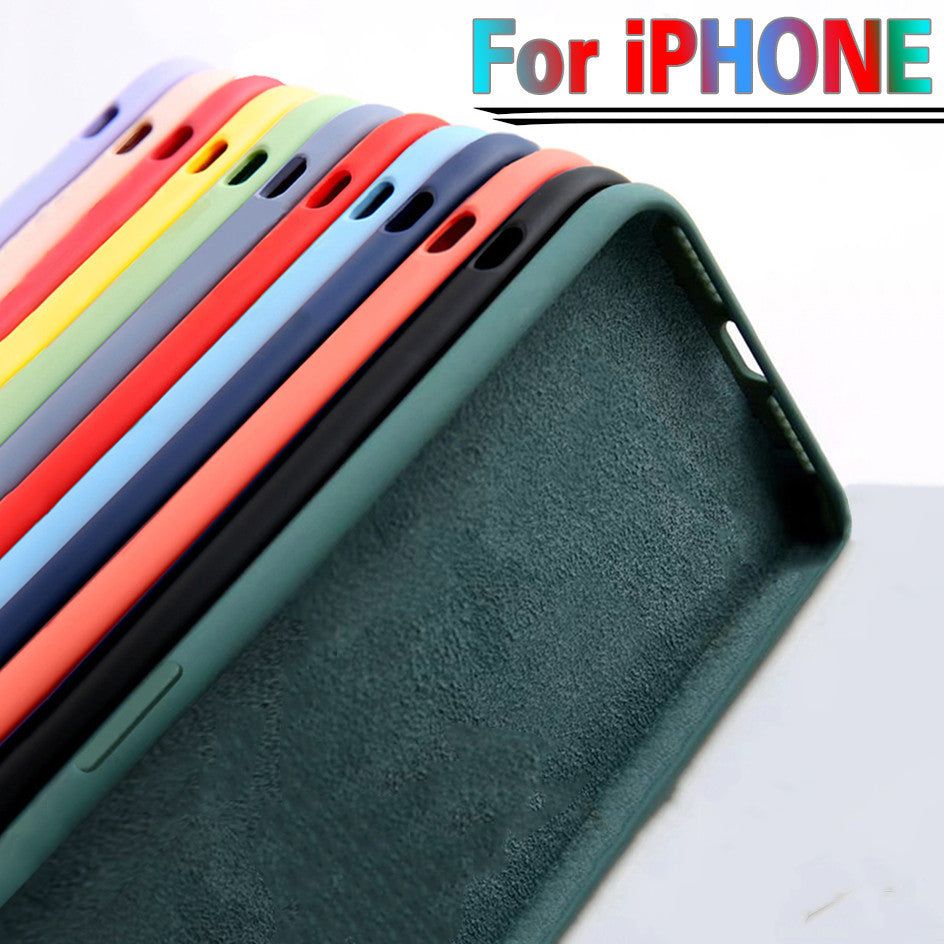Shockproof Solid Color Resin Phone Case for iPhone 7–16 Pro, Full CoverageShockproof Solid Color Resin Phone Case for iPhone 7–16 Pro, Full Coverage