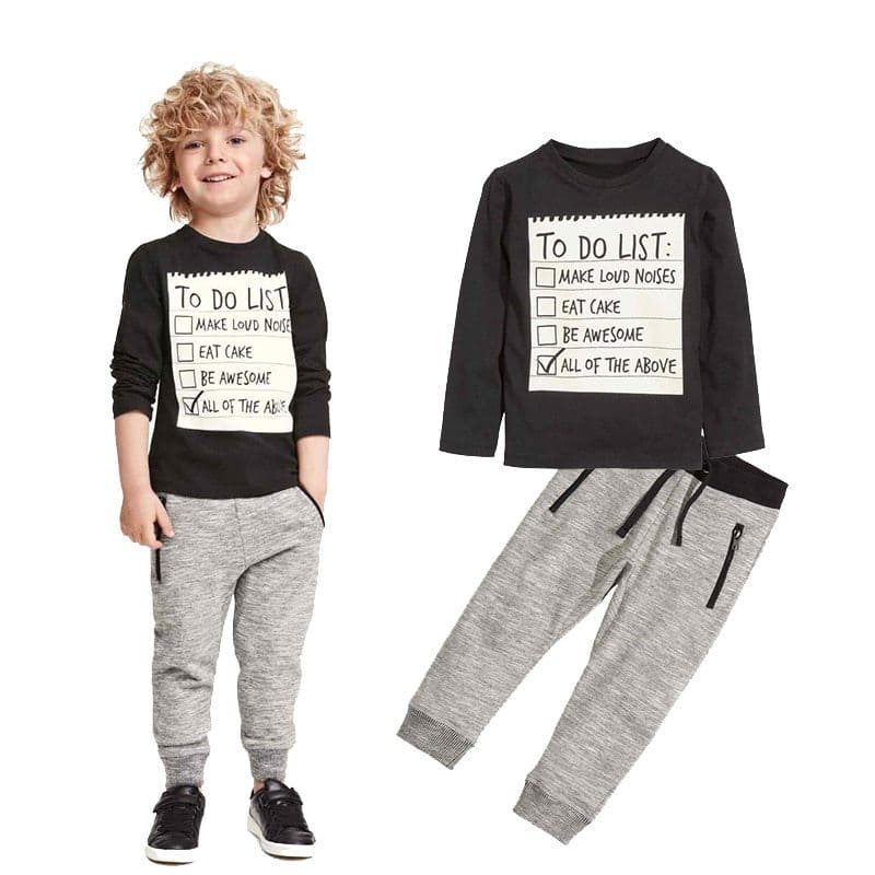 Kids Boys Clothing Set Baby Boy Casual Clothes Spring Autumn Cotton Long Sleeves T-shirt - PMMNAPOLES