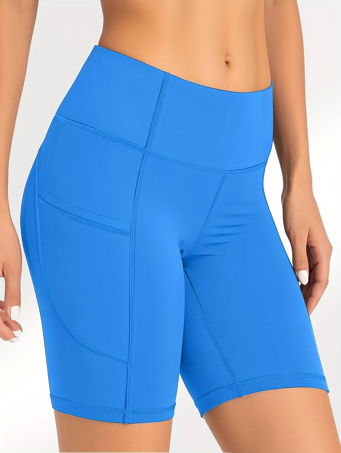 5-Pack Women’s High-Stretch Athletic Shorts with Side Pockets, Quick-Dry Breathable Fit for Fitness & Summer Training