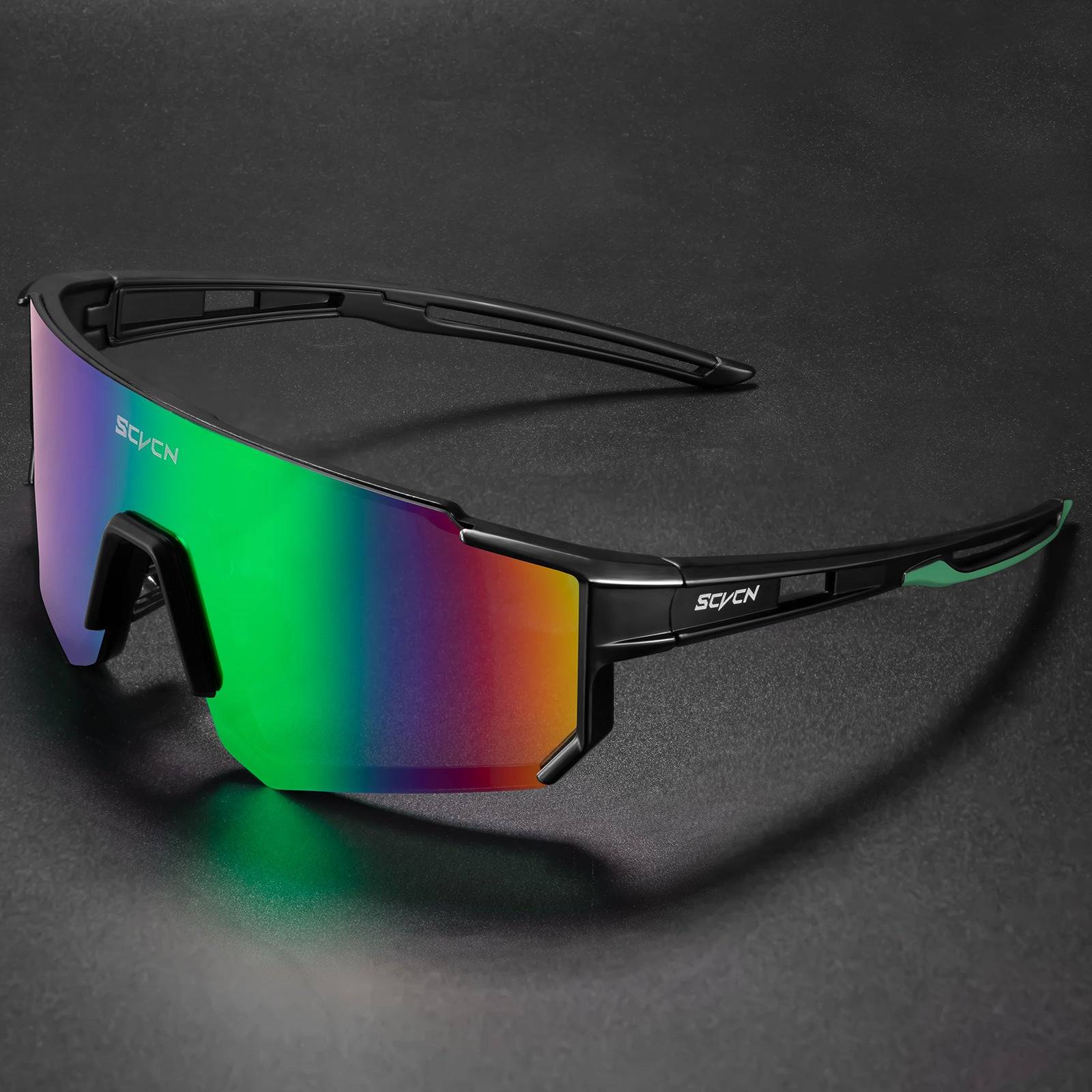 Frameless Sports Sunglasses for Cycling, Windproof and Anti-Mosquito, Colorful PC Lens Design