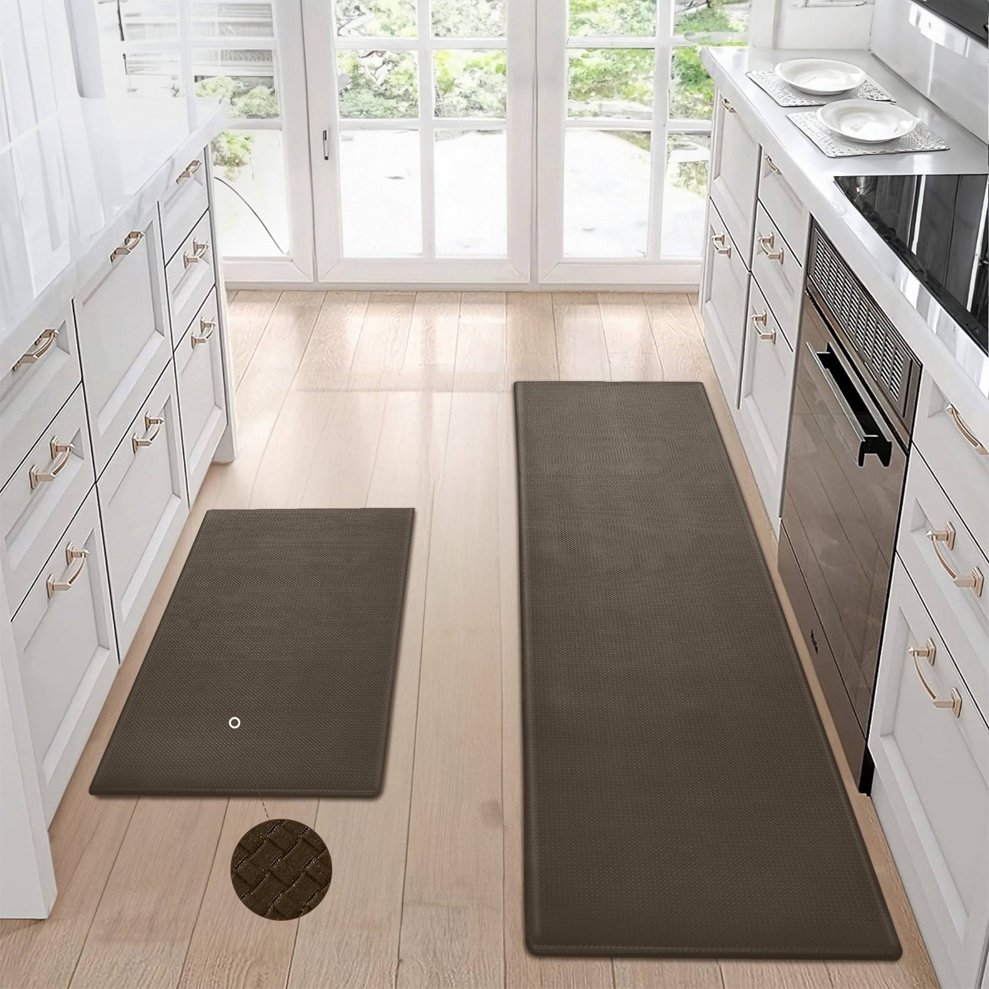 Floor Mat Non Slip Waterproof Kitchen Set of Two