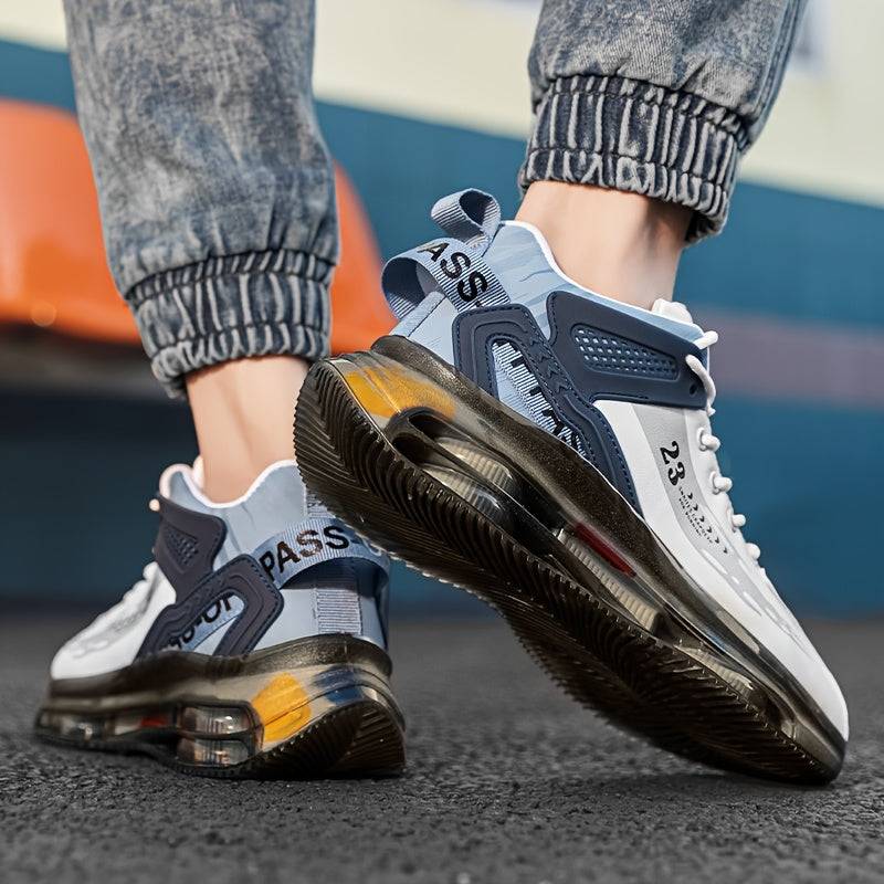 Men’s Retro Off-Road Running Shoes – Fashionable Lace-Up Sneakers with Thick Anti-Slip TPU Sole, Wear-Resistant Design for All-Season Casual Sports