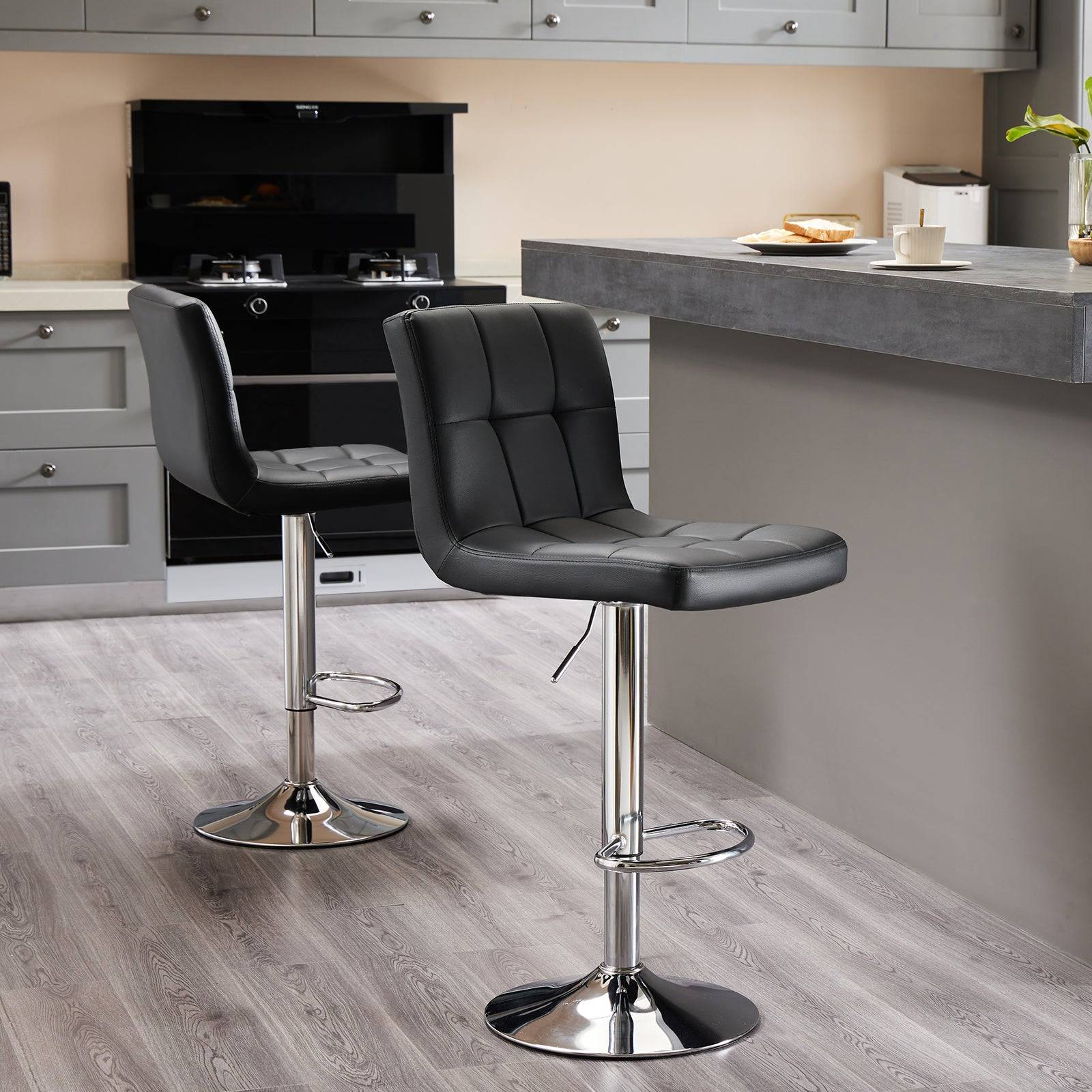 Adjustable Bar Stools with Backrest 2 Pack