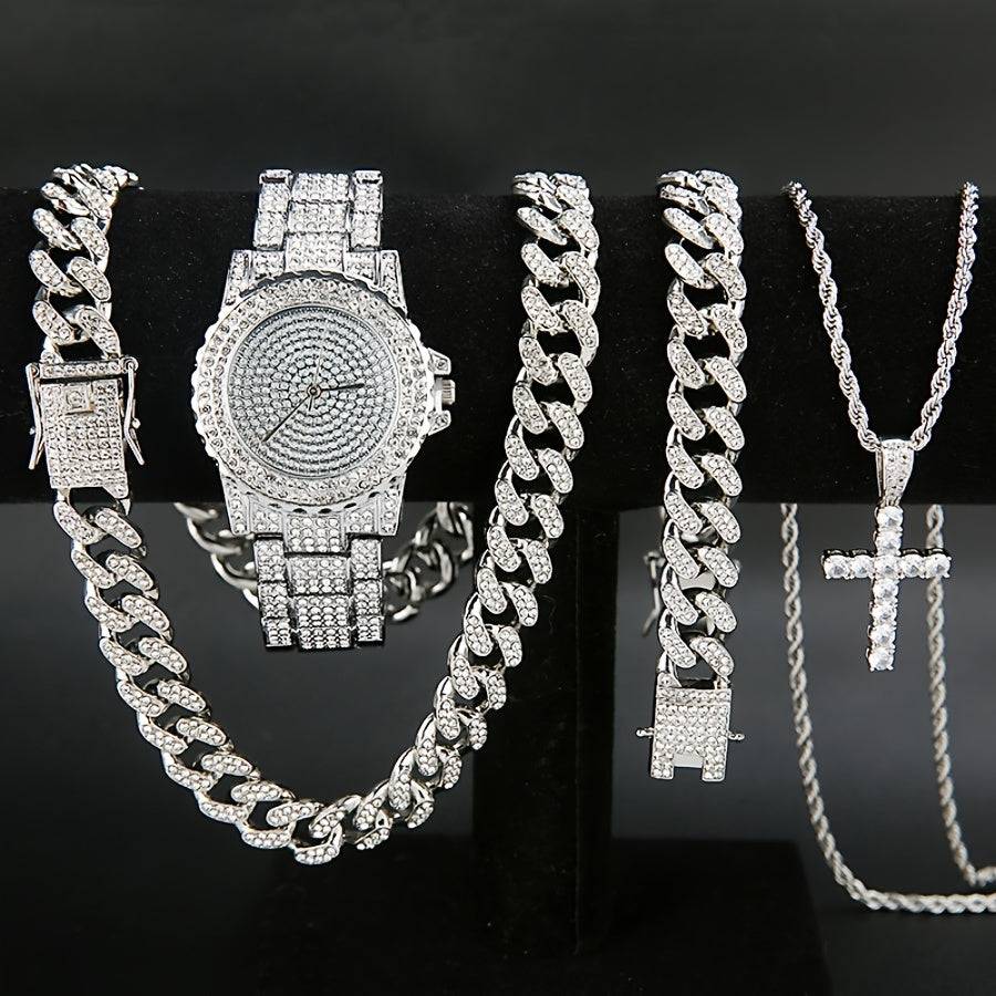 Men's Watch Set x4 – Analog Watches with Quartz Movement, Adjustable Straps, Perfect for Everyday Use and Formal Events