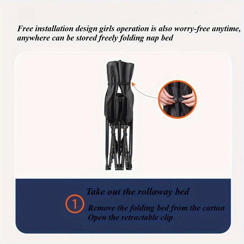 Portable Recliner with Thick Cushion and Easy Fold Design