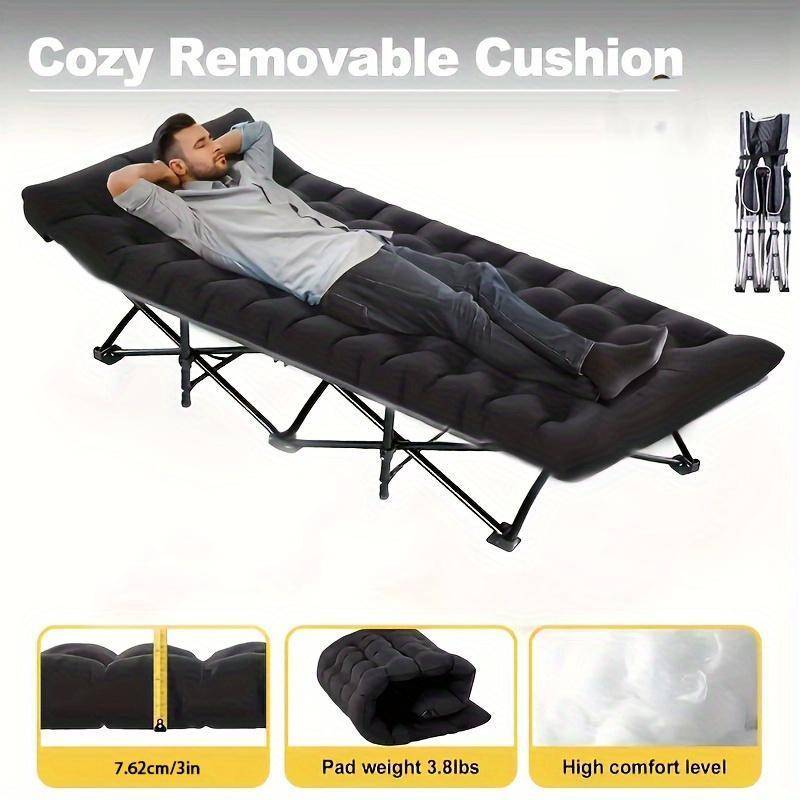Portable Recliner with Thick Cushion and Easy Fold Design