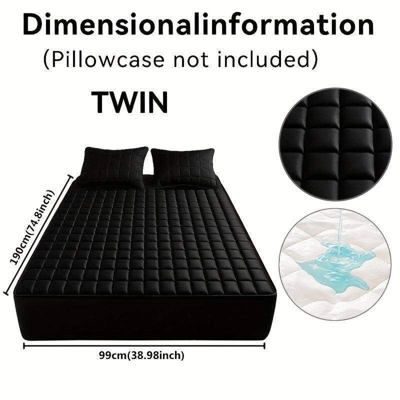 Waterproof Quilted Mattress Cover – Soft Dustproof Bedding Protector for Home, Guest Room & Hotel