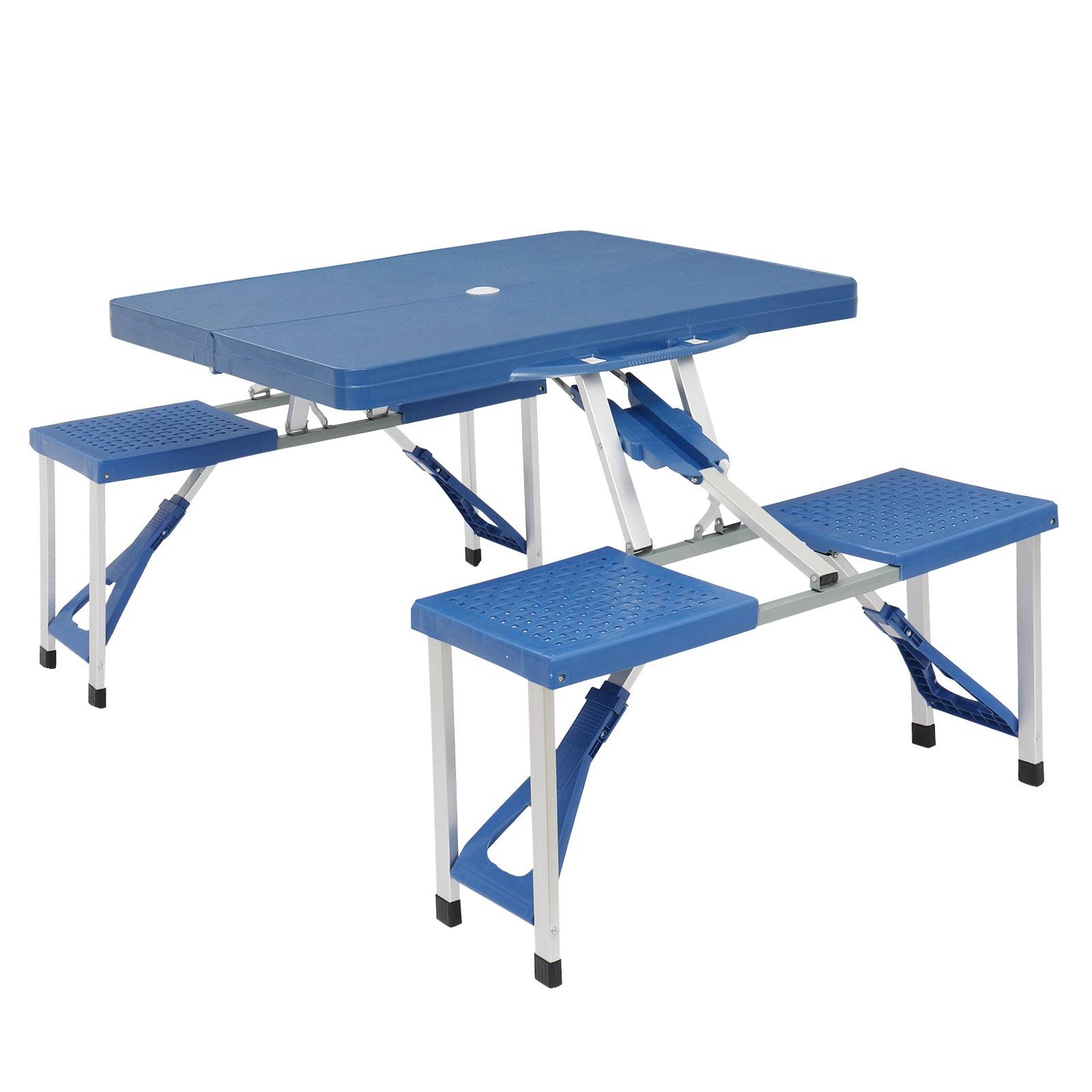 Folding Camping Table with Built-In Stools