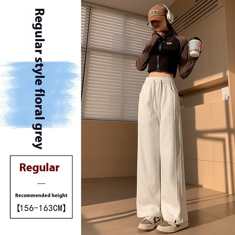 Women’s High Waist Straight Leg Sweatpants Lightweight Loose Fit Long Leisure Sports Trousers