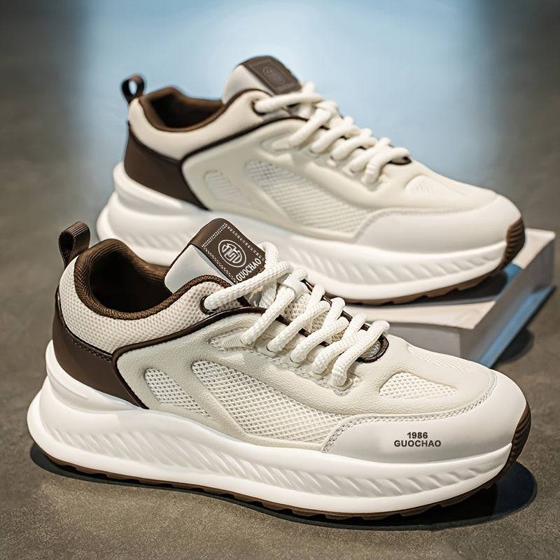 Men's lightweight plus size running shoes with non-slip sole and cushioned insole, breathable mesh upper for running, walking, and gym use in any season.