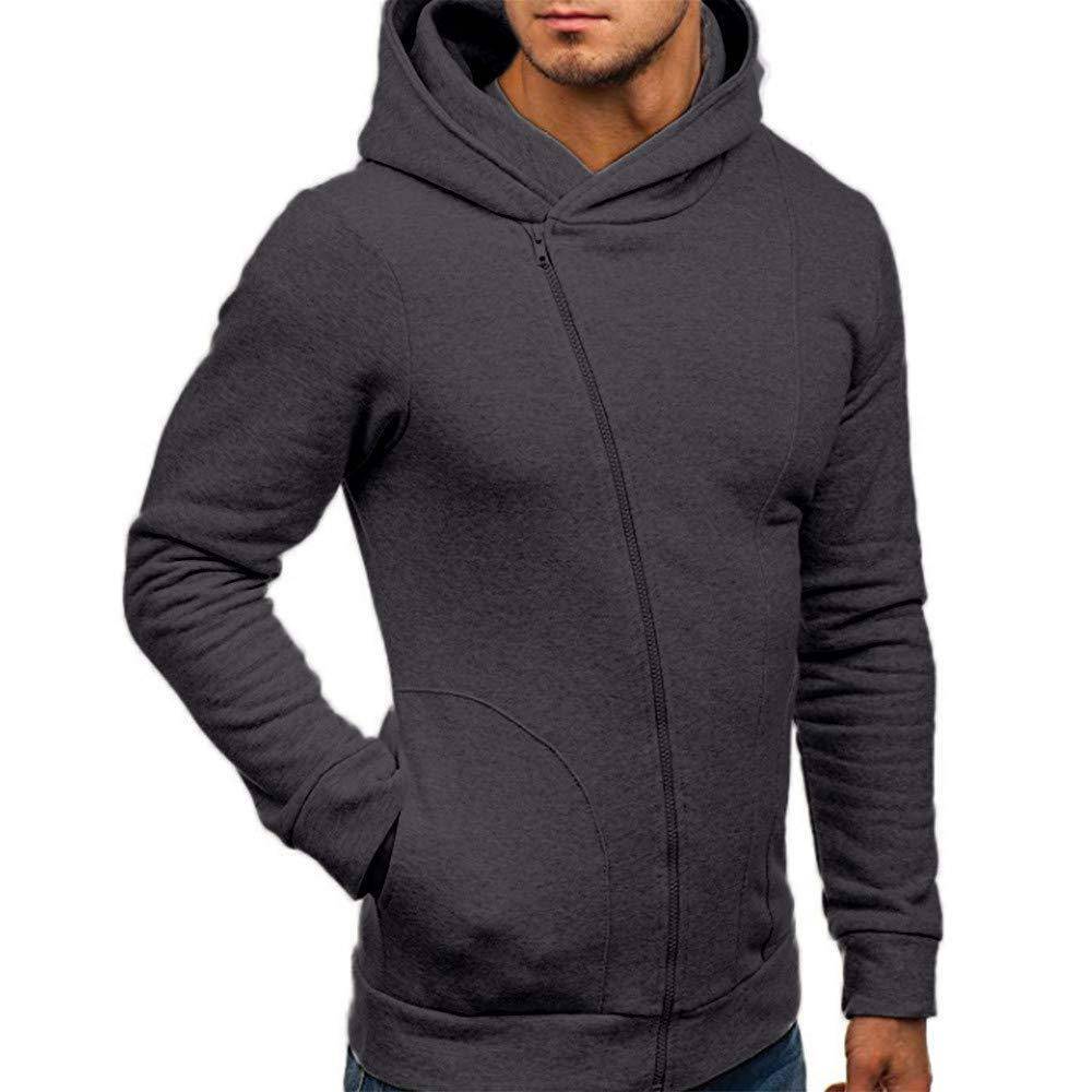 Men’s Zip-Up Hooded Sweatshirt, Cotton Cardigan Style, Casual Fit, Multiple Colors