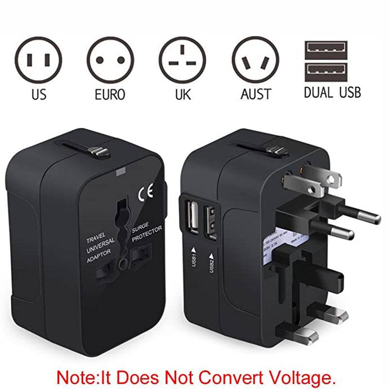 All in One Universal Travel Adapter for Worldwide Use