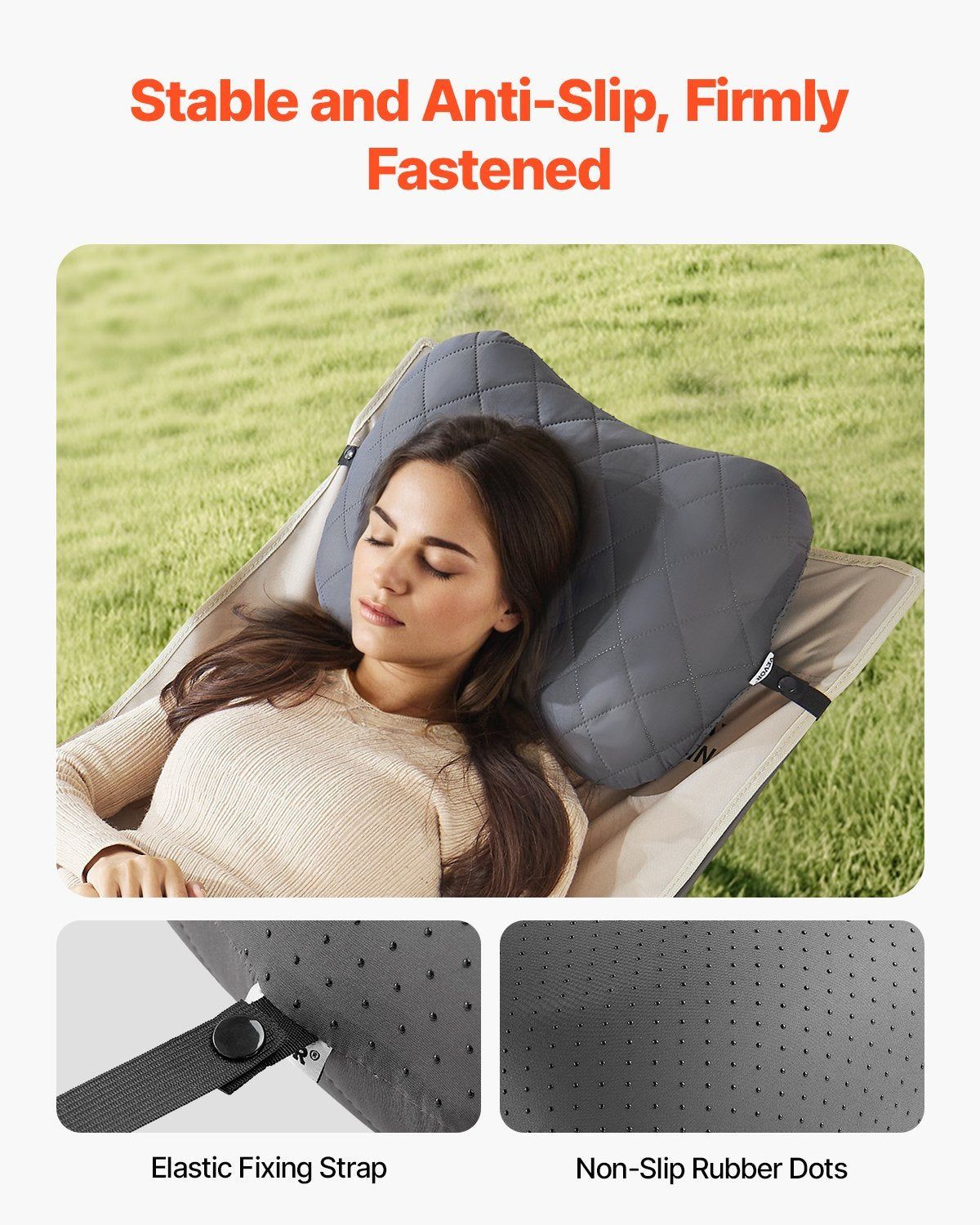 Inflatable Camping Pillow Portable Travel Support Cushion