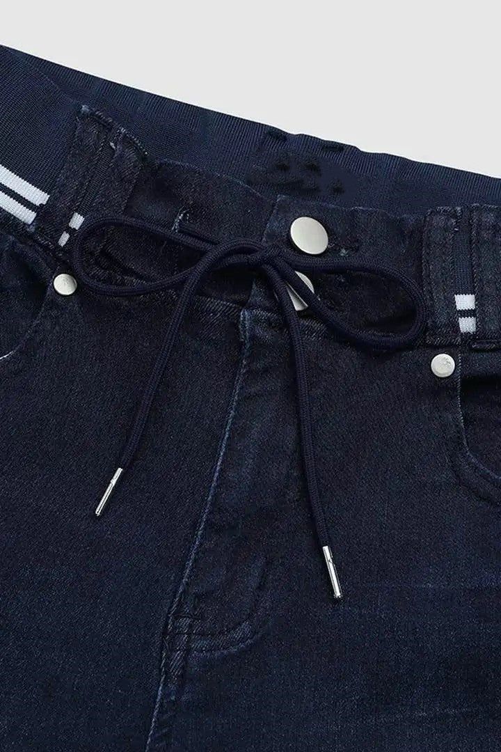 Women's Mid Rise Pull On Jeggings With Drawstring Fit Boost