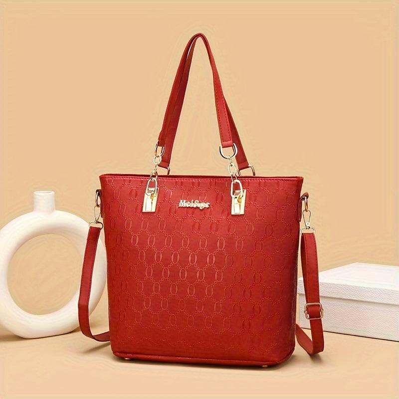 Women’s 5-Piece Handbag Set – Synthetic Leather Tote, Satchel, Crossbody, Shoulder Bag & Wallet