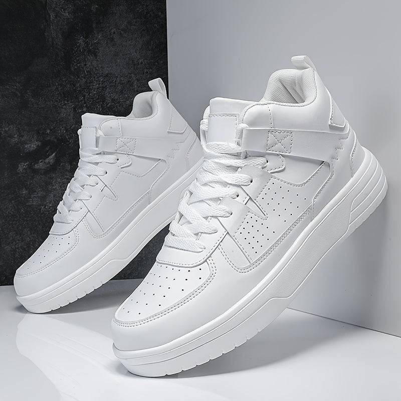 Men’s High-Top Lace-Up Sneakers – Durable Outdoor Skateboard & Casual Sports Shoes for Versatile Everyday Wear