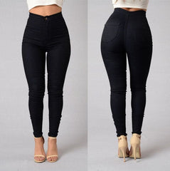 Casual Pants For Women High Waist Stretch Slim Trouser Skinny Candy Color - PMMNAPOLES