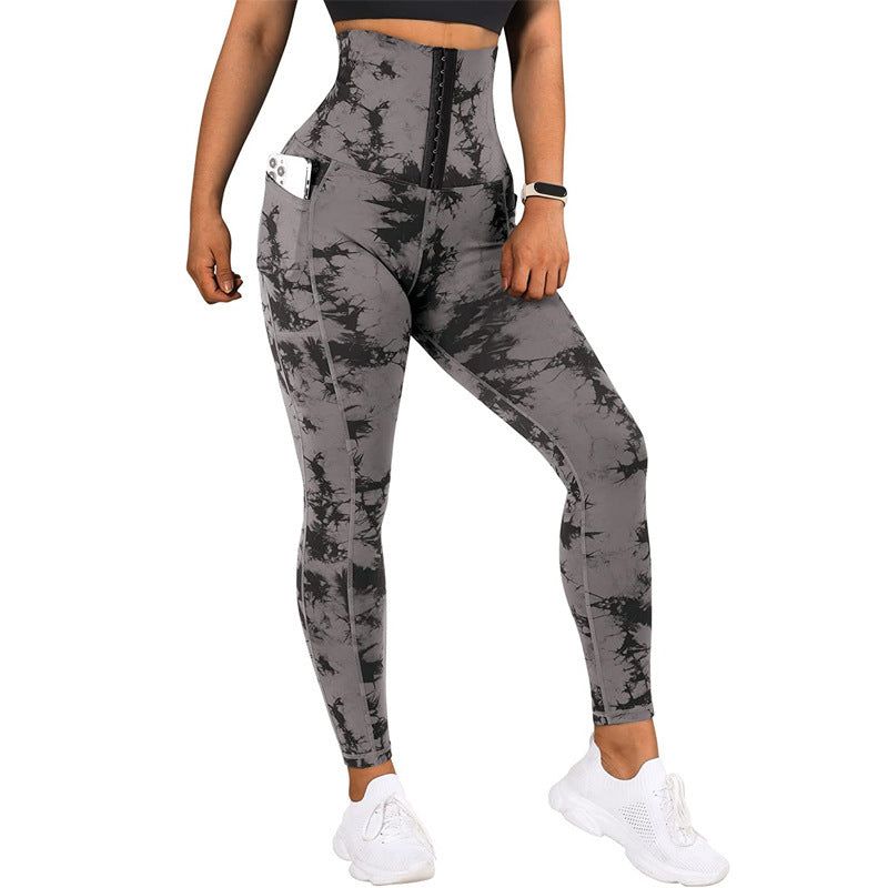 Gradient Warm Cropped Leggings with Pockets for Women