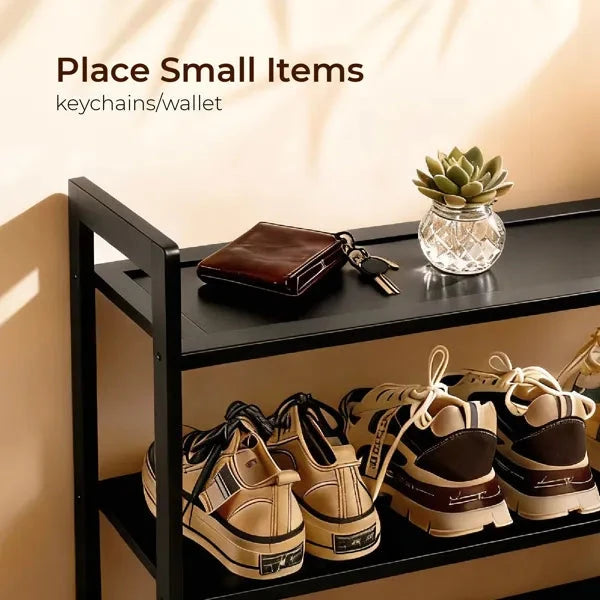 Bamboo Shoe Rack 6 Tier Flat Storage Organizer