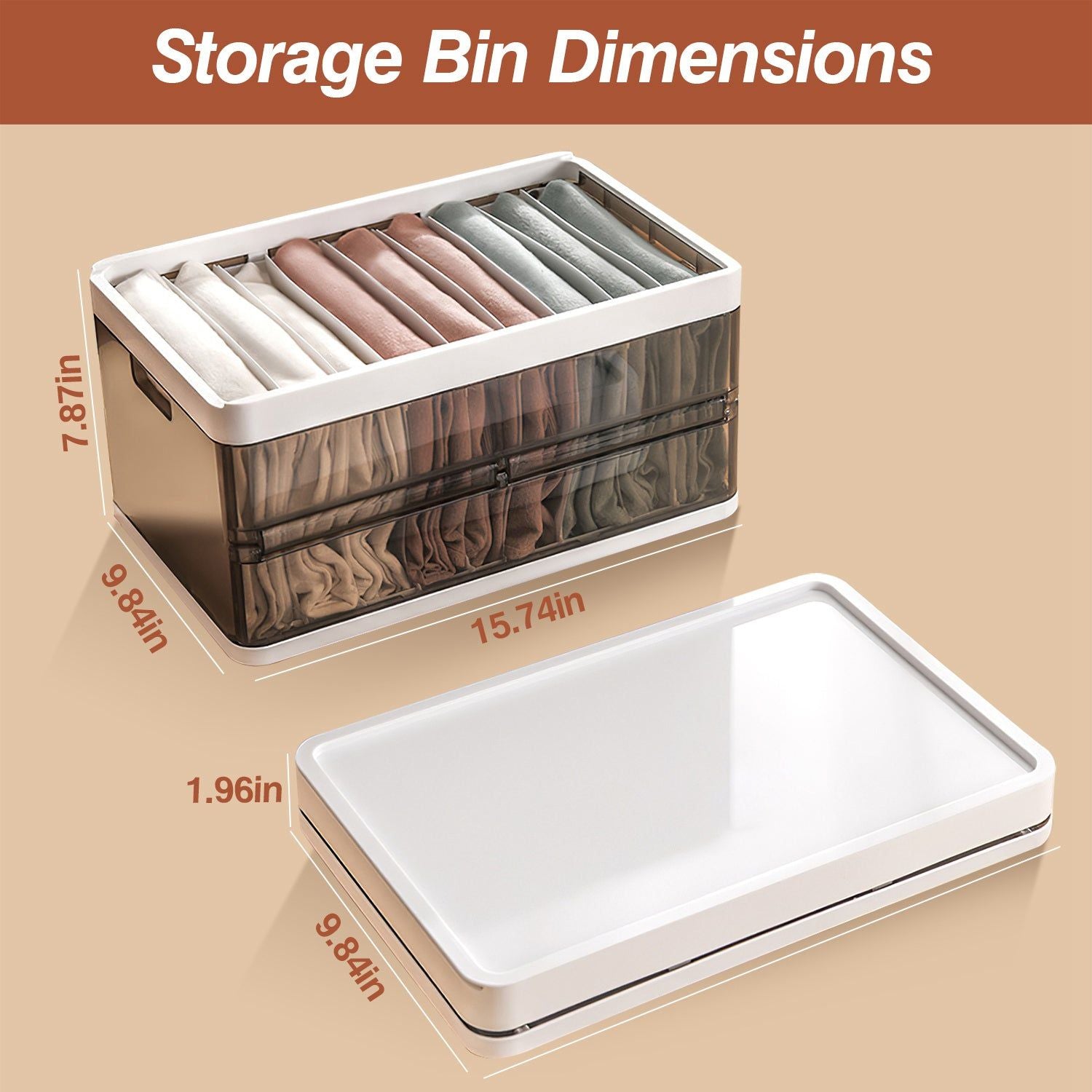 3 Pack Stackable Storage Bins with Lids