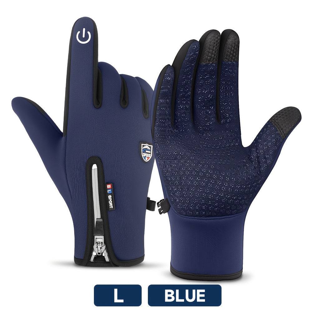 Unisex Winter Sports Gloves, Waterproof Windproof Touchscreen Gloves with Anti-Slip Design, Warm Outdoor Cycling and Skiing Gear