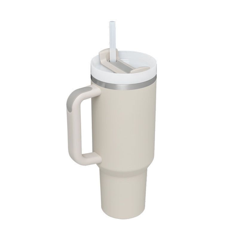 40oz Stainless Steel Insulated Tumbler with Handle and Straw