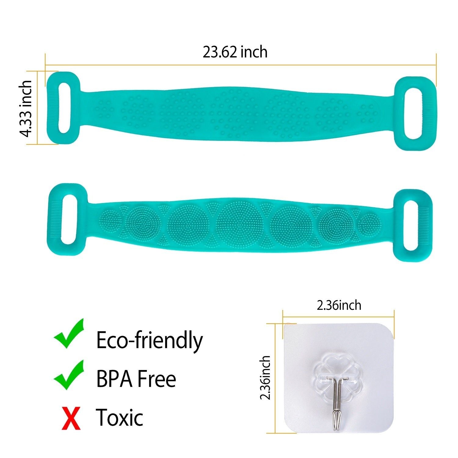 Silicone Body Scrubber Belt for Gentle Exfoliation