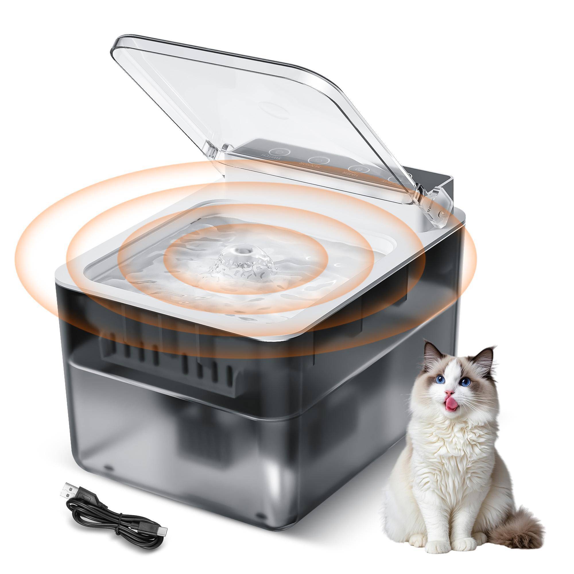 Automatic Cat Water Fountain 3L With Radar Sensor