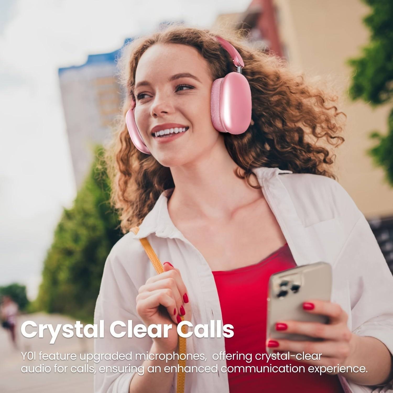 48H Wireless Over-Ear Headphones Noise Canceling with Hi-Res Audio Foldable Design & Soft Earpads