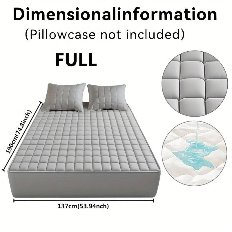 Waterproof Quilted Mattress Cover – Soft Dustproof Bedding Protector for Home, Guest Room & Hotel