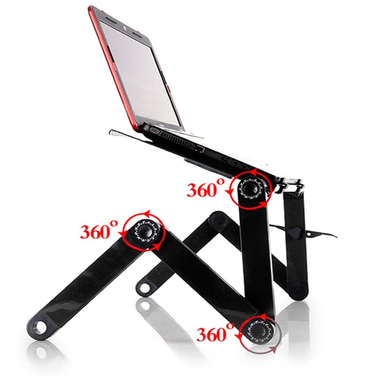 Adjustable Aluminum Laptop Stand for Desk with Mouse Plate