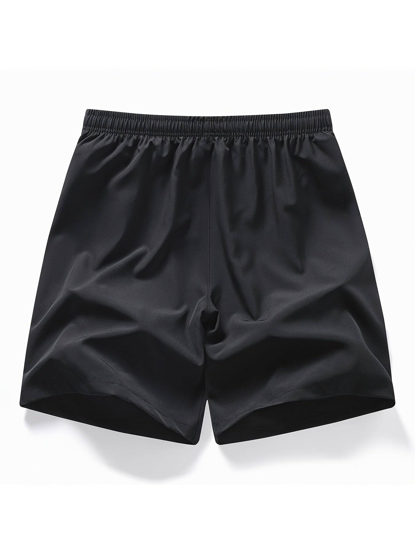 Men’s Casual Shorts 7-Pack – Wrinkle-Free Polyester Blend, Embossed Design, Solid Colors