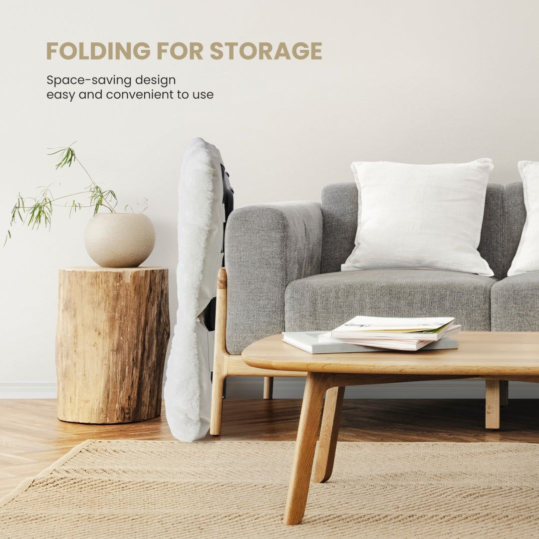 Faux Fur Folding Chair Large Lounge