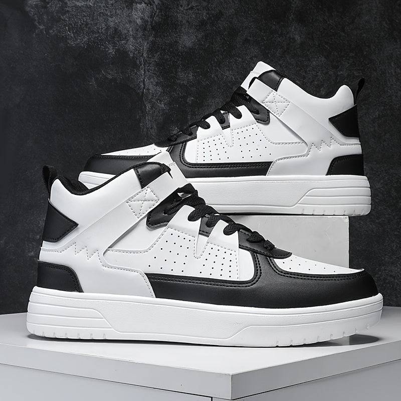 Men’s High-Top Lace-Up Sneakers – Durable Outdoor Skateboard & Casual Sports Shoes for Versatile Everyday Wear
