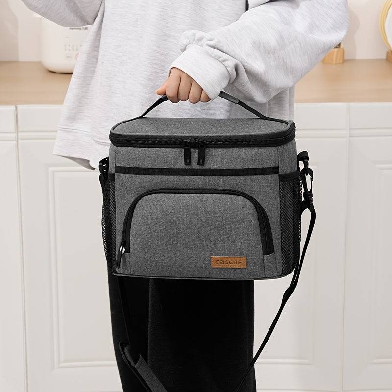 Multifunctional Insulated Lunch Bag Large Capacity, Waterproof & Leakproof with Adjustable Shoulder Strap for Office, School & Travel