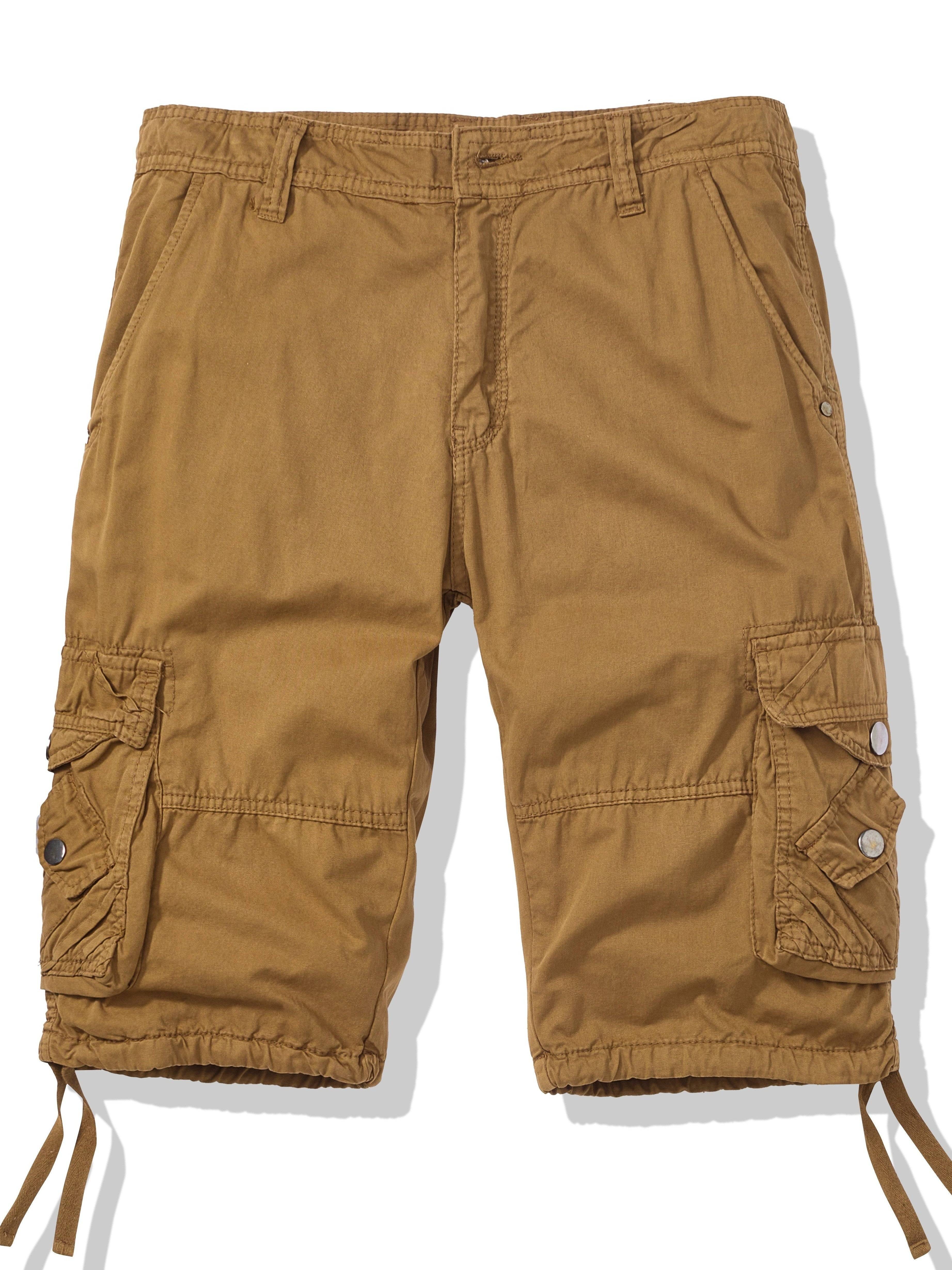Men’s Cotton Cargo Shorts with Multi Pockets, Lightweight Bermuda Style for Summer Hiking & Outdoor Fishing