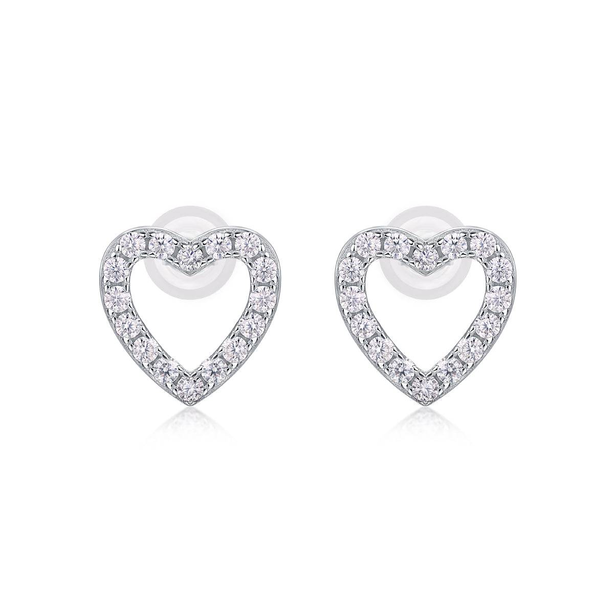 Moissanite Stud Earrings S925 Silver Elegant Style