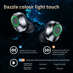 Wireless Bluetooth Headset Large Screen Smart Digital Display In Ear Breathing Light - PMMNAPOLES