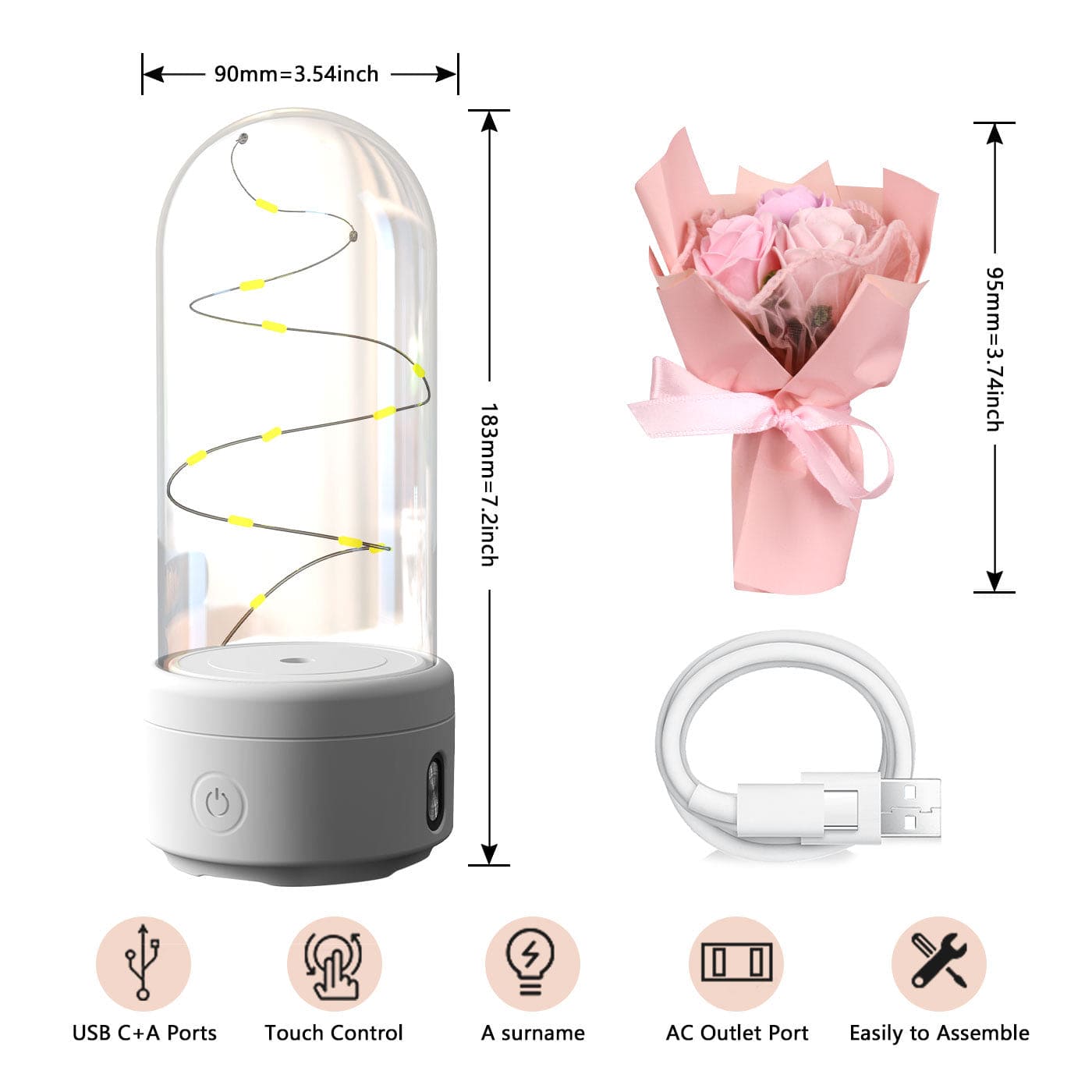 Bouquet Creative LED Light And Bluetooth Speaker - PMMNAPOLES