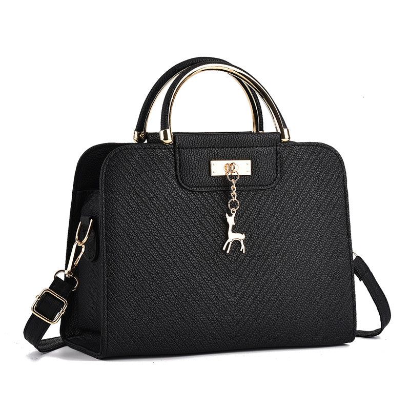 PU Shoulder Bag for Women Zipper Tote