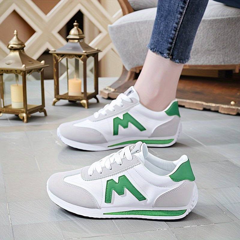 Women’s Sports Shoes – Lightweight Lace-Up Walking & Running Sneakers with Breathable Lining
