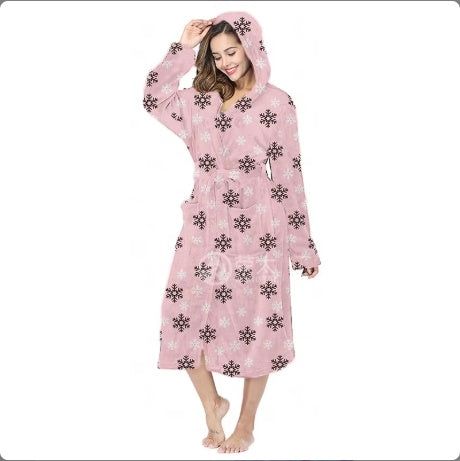 Womens Oversized Flannel Bath Robe