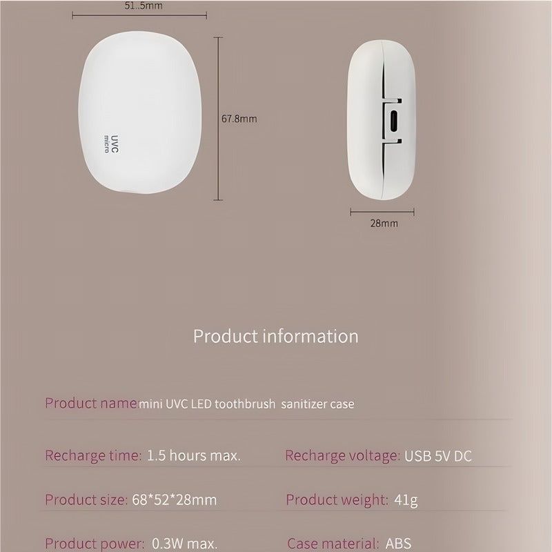 Portable Toothbrush Sanitizer Box with UV Sterilization