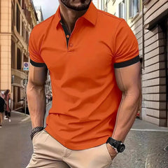 Men's Short Sleeve Business Shirt Summer Casual Polo Shirts - PMMNAPOLES