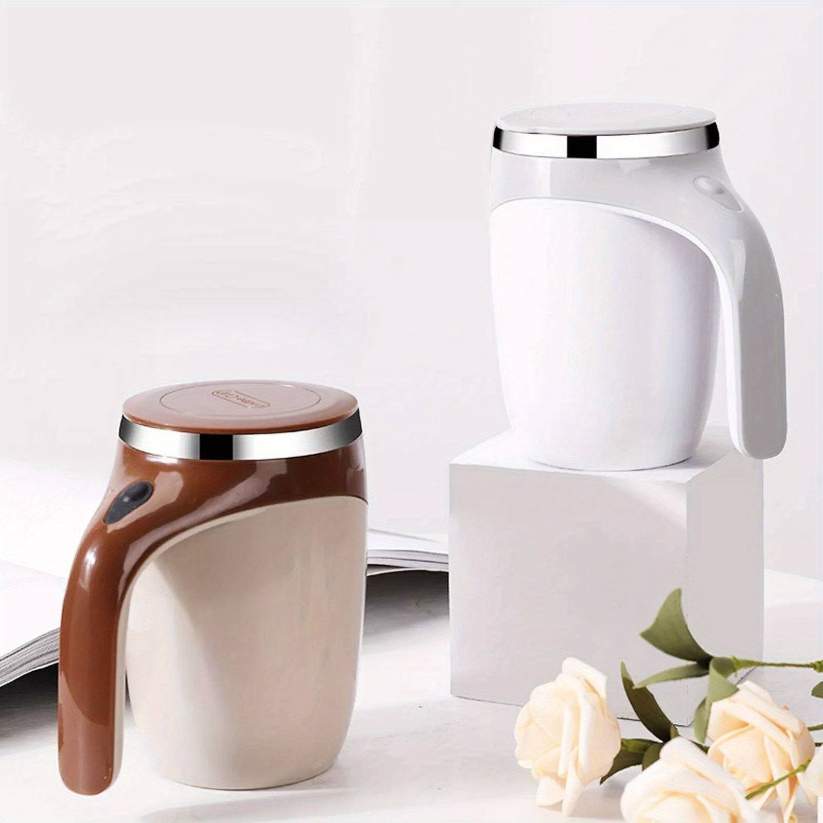 Self-Stirring Electric Coffee Mug – Rechargeable Stainless Steel Cup with Magnetic Mixing, Portable USB Design for Coffee, Tea & Shakes